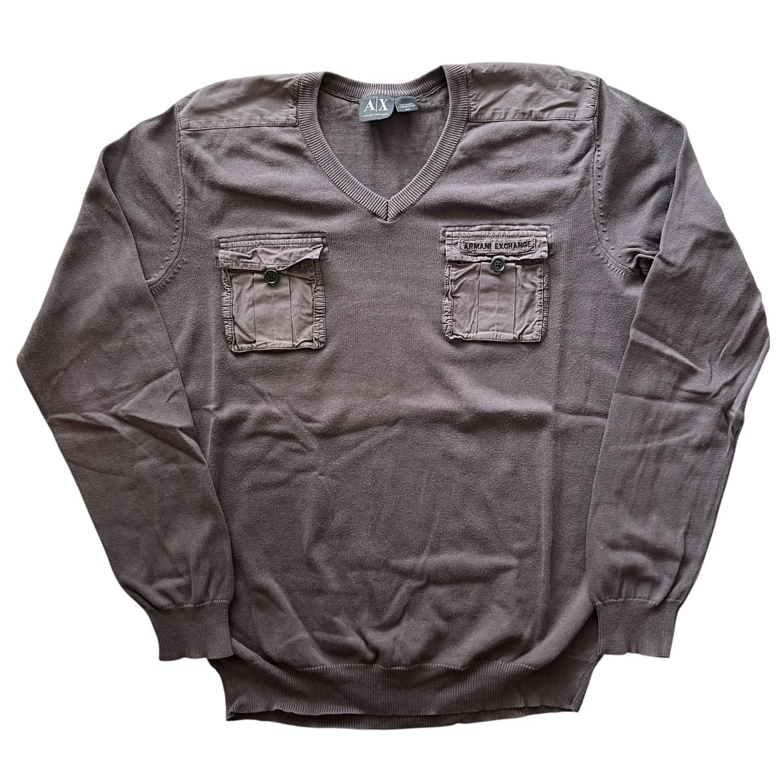 빈티지 00s Armani Exchange 밀리터리 포켓 니트 상품이미지1