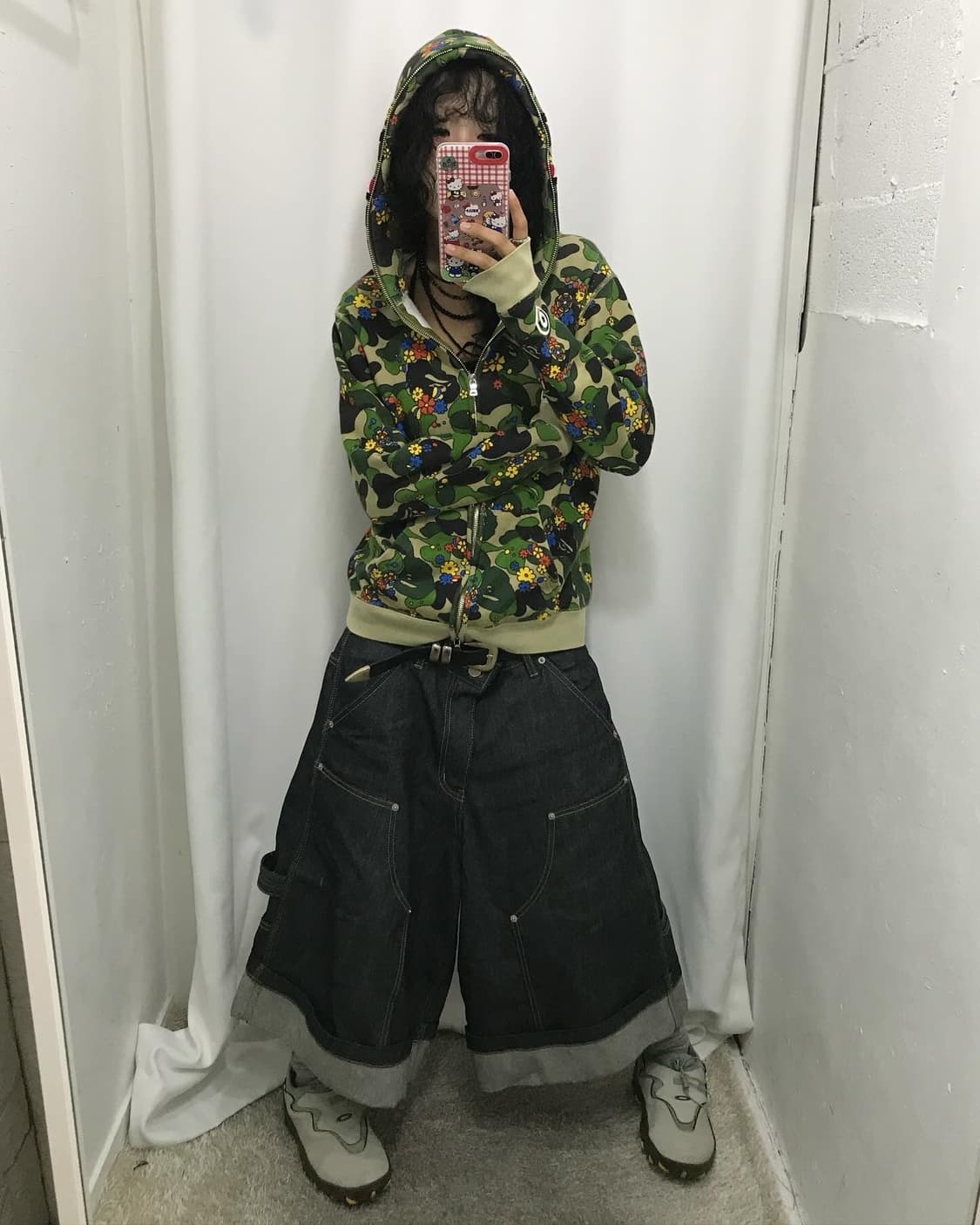 Bape Flower Camouflage Shark Hood Zipup 상품이미지4