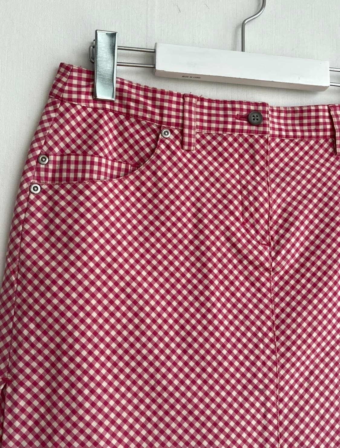 FIDRA 핑크 깅엄체크 미니스커트 상품이미지2