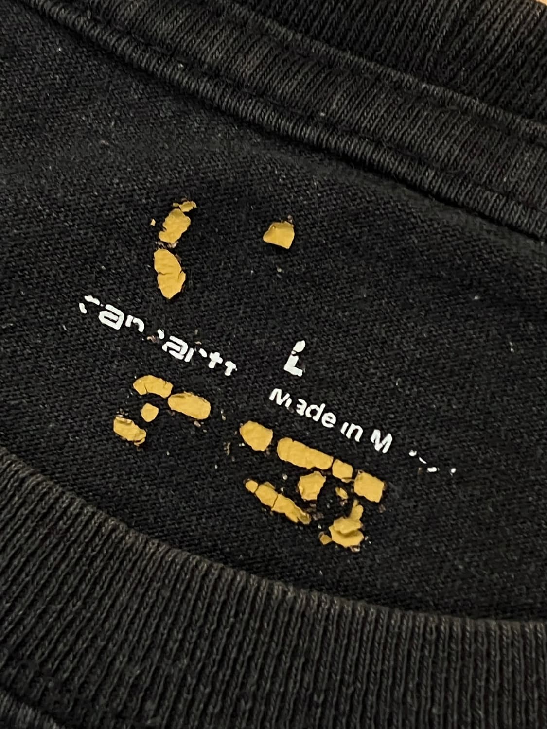 칼하트 로고 프린팅 반팔 티셔츠 블랙 L  #csz3984 상품이미지5