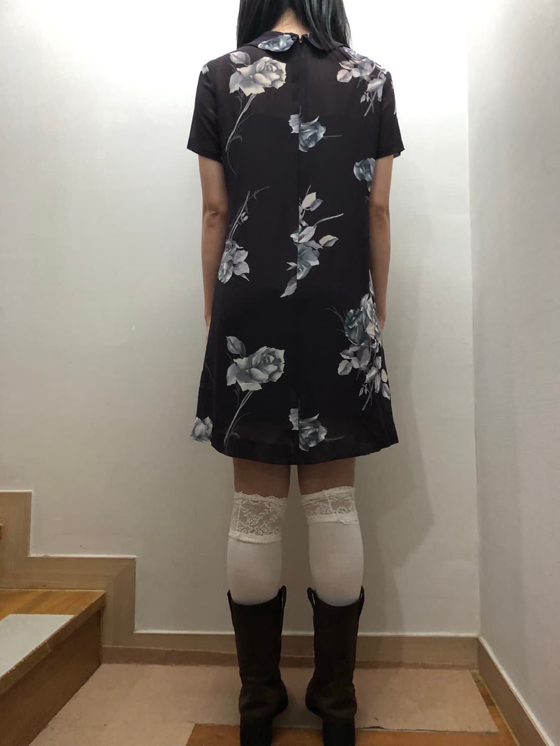 빈티지 브라운 플라워 원피스 상품이미지7