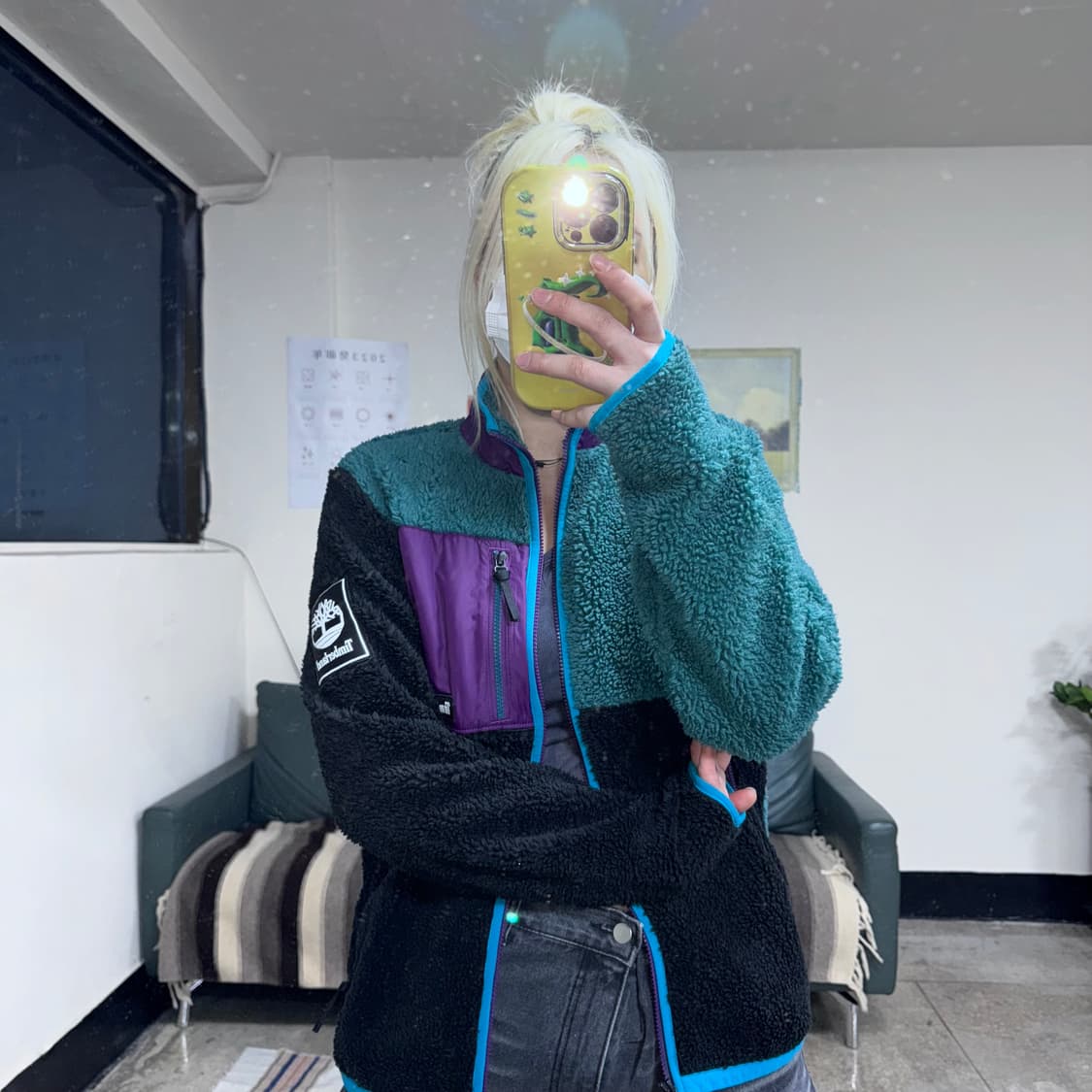 투티/0107 팀버랜드 컬러 블록 플리스 후리스 자켓 상품이미지2