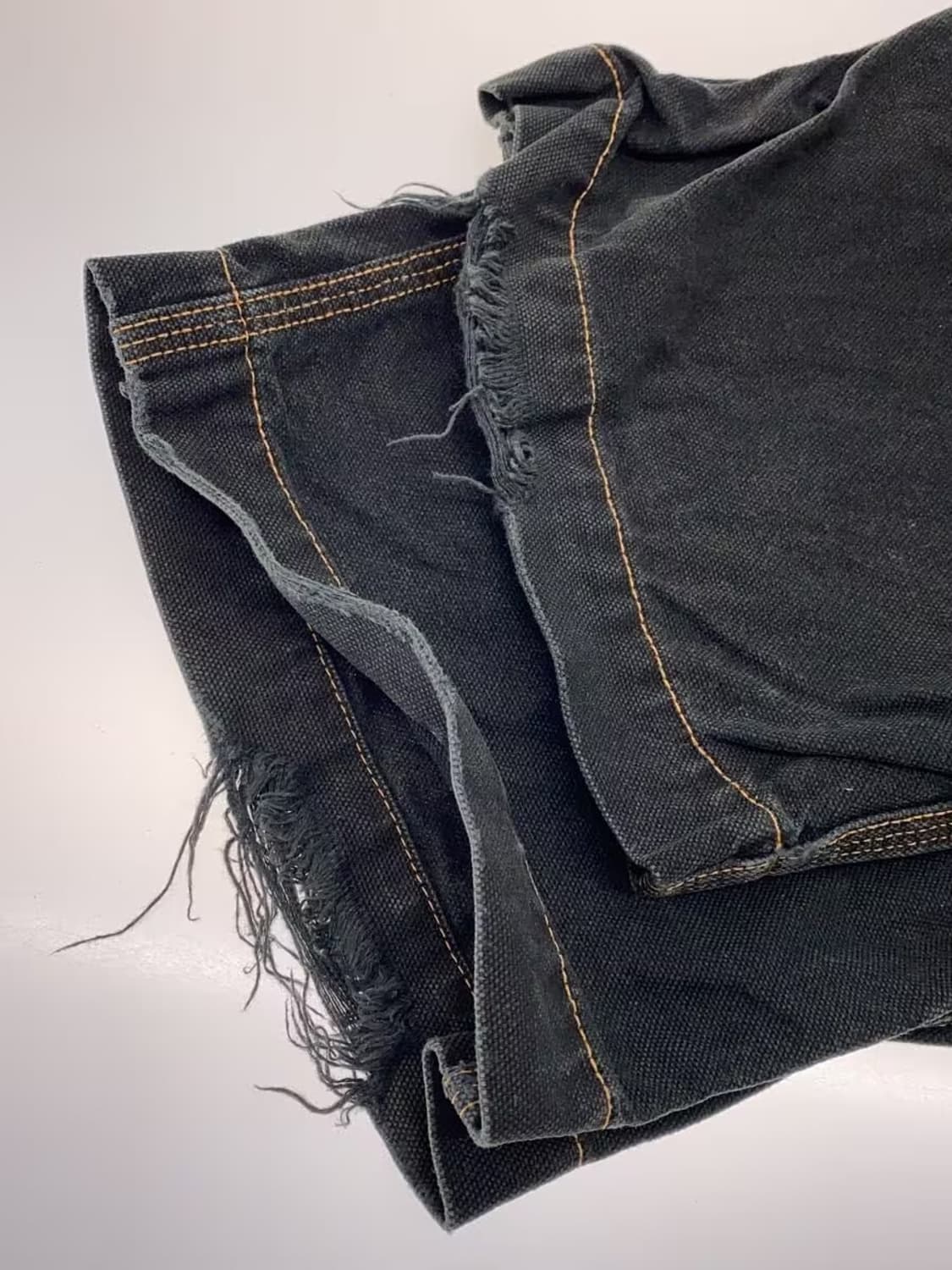 캐피탈 씬 캔버스 와이드 럼버 팬츠 블랙 상품이미지8