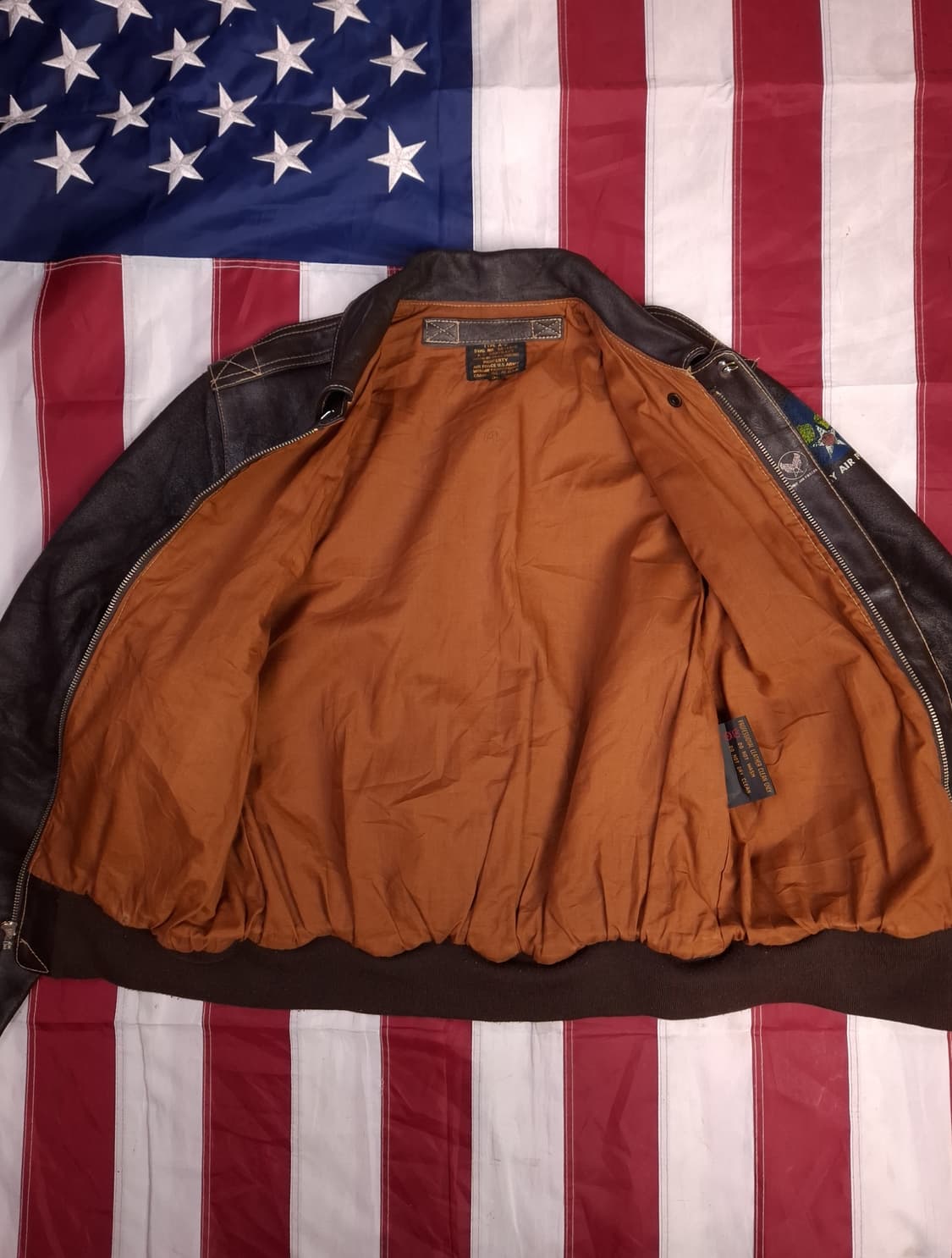 오리지날 MORGAN 모건 리얼레더 A-2 미공군 항공자켓 상품이미지9