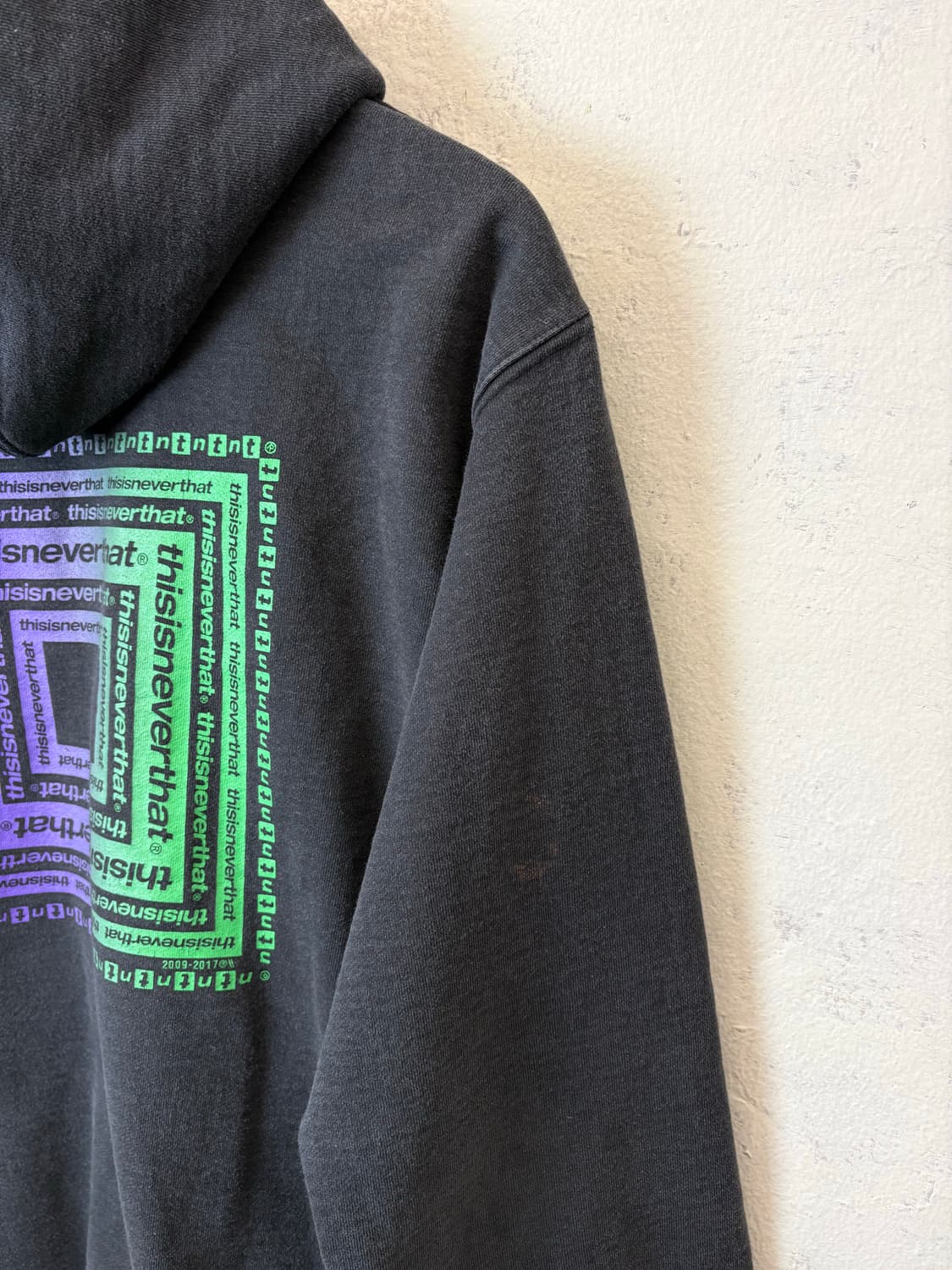 디스이즈네버댓 빈티지 헤비코튼 후드티 블랙 상품이미지7