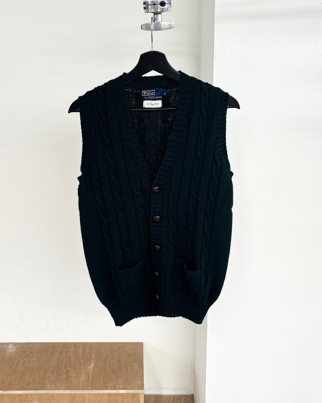 폴로 랄프로렌 그린 니트 베스트 상품이미지1