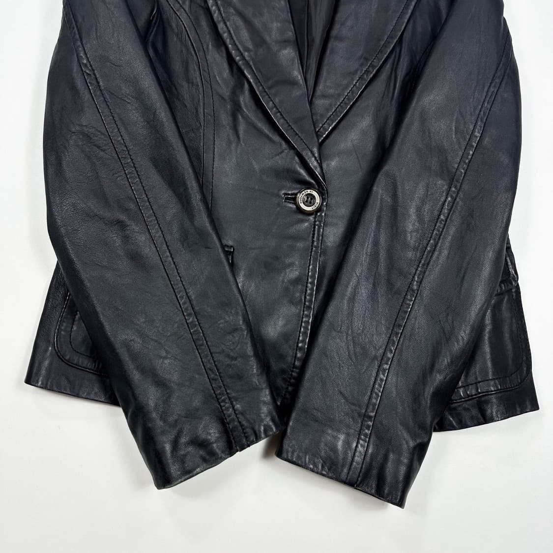 VTG 빈티지 양가죽 블랙 블레이저 자켓 (실측 L 여성추천) 상품이미지3