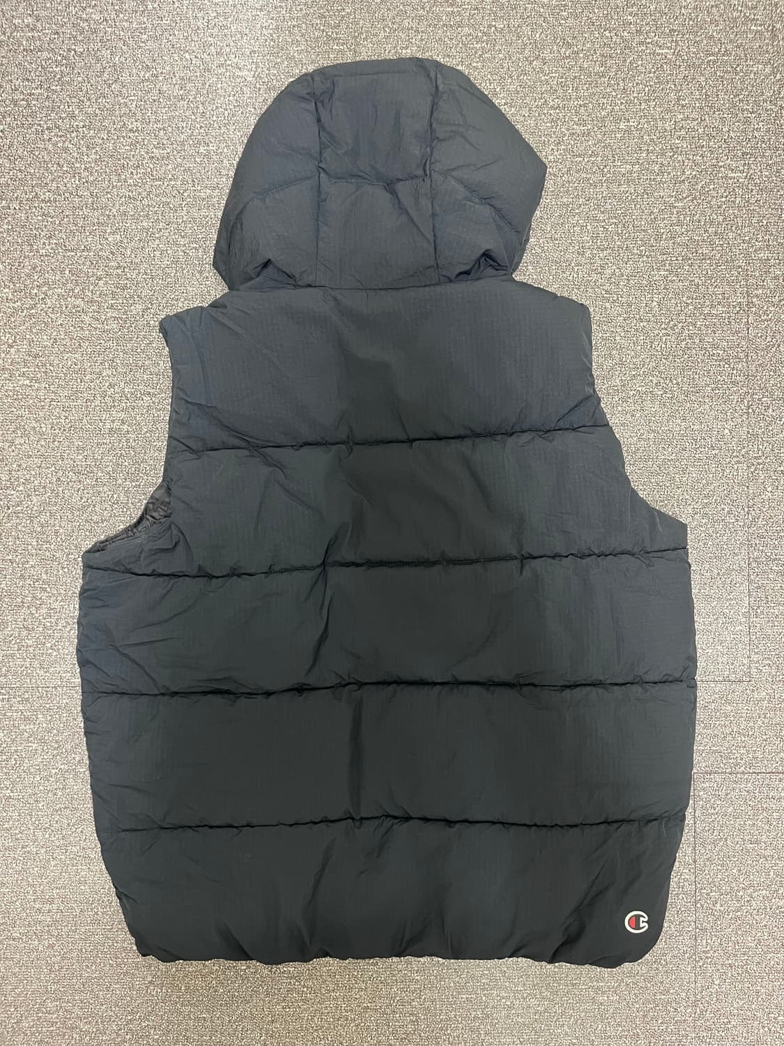 [M] 챔피온 후드 패딩 조끼 블랙 상품이미지3