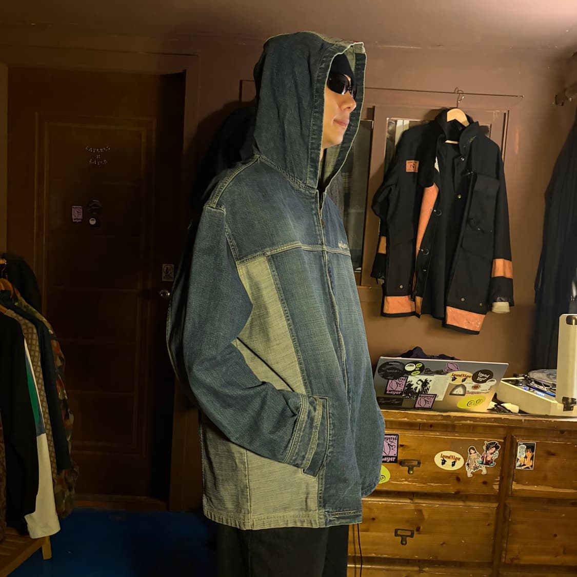 QUIKSILVER TWO TONE DENIM ZIPUP JACKET 상품이미지3