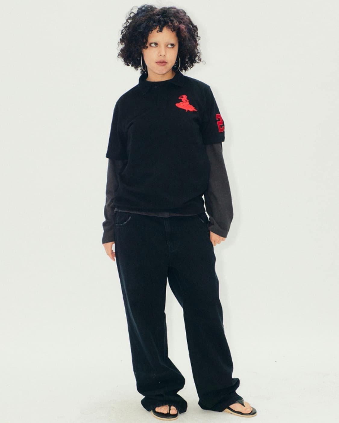 Ertr Cosmic Girl Pique T-Shirt Black M 상품이미지2