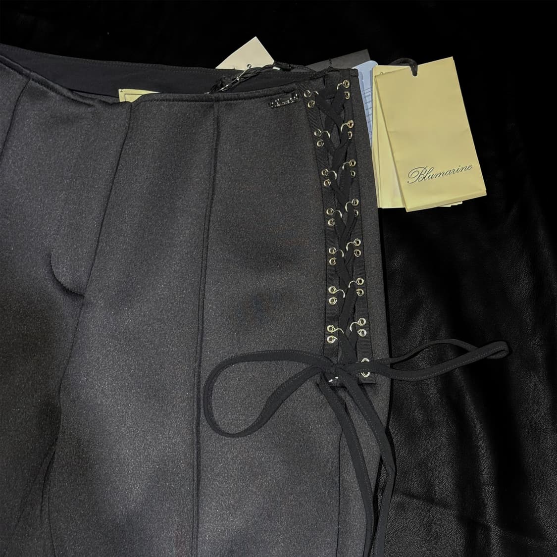 블루마린 레이스업 디테일 팬츠 상품이미지3