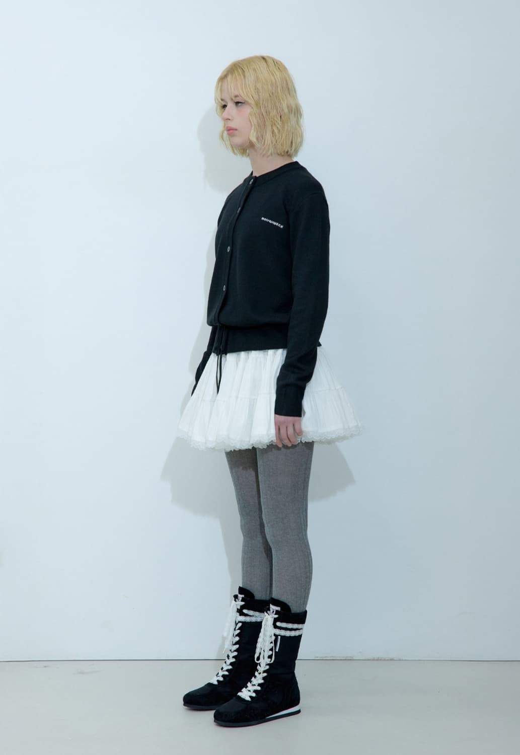 러프넥 POM POM VOLUME SKIRT WHITE [M] 상품이미지2