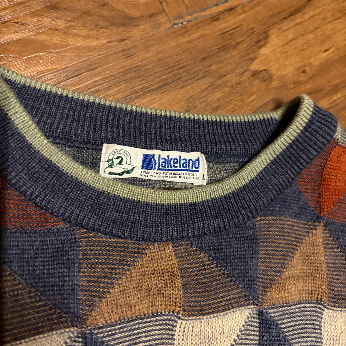 JAPANESE VINTAGE MIX WOOL CHECK KNIT 상품이미지7