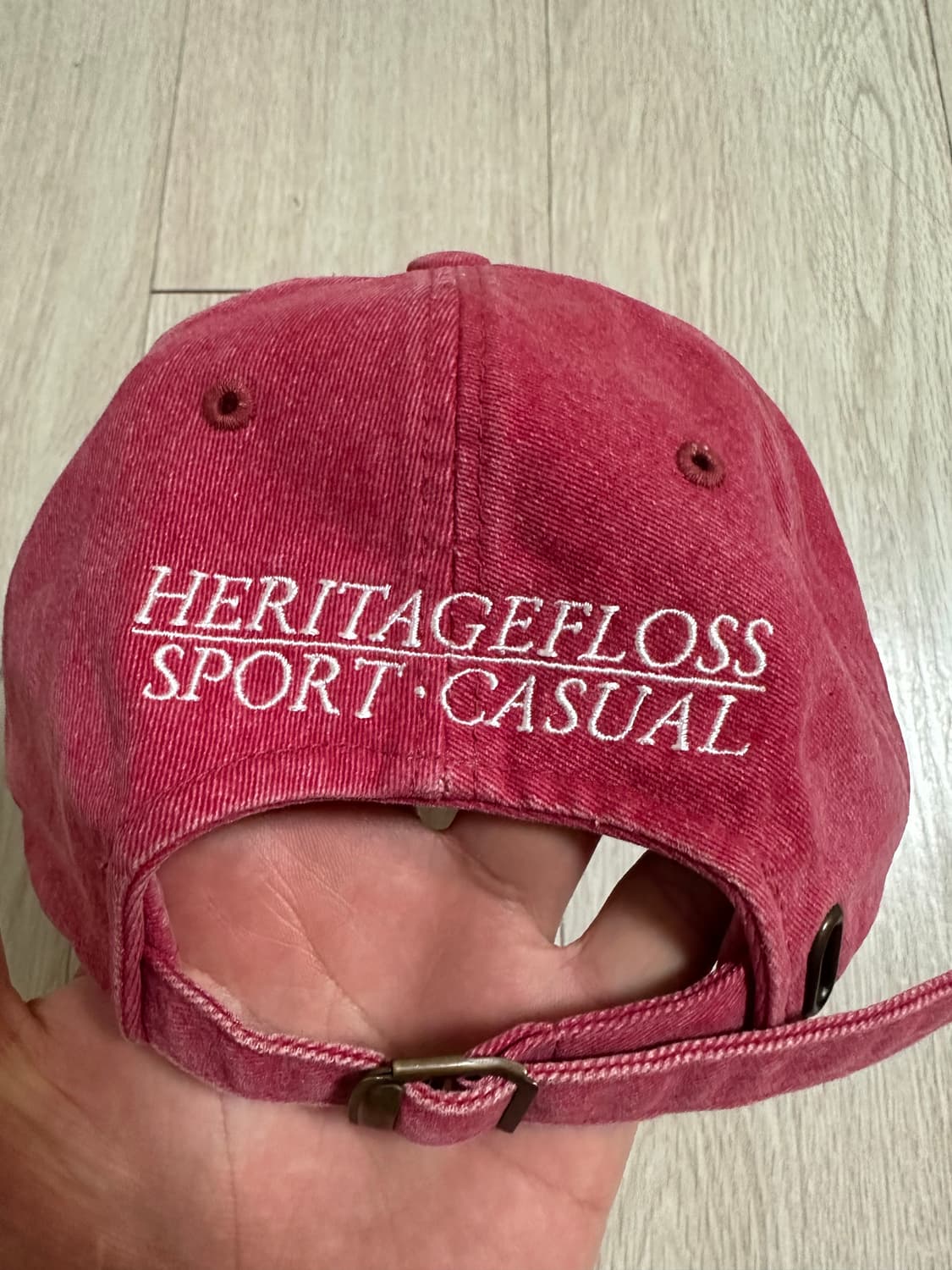 헤리티지플로스 핑크 볼캡, 피그먼트모자 상품이미지2