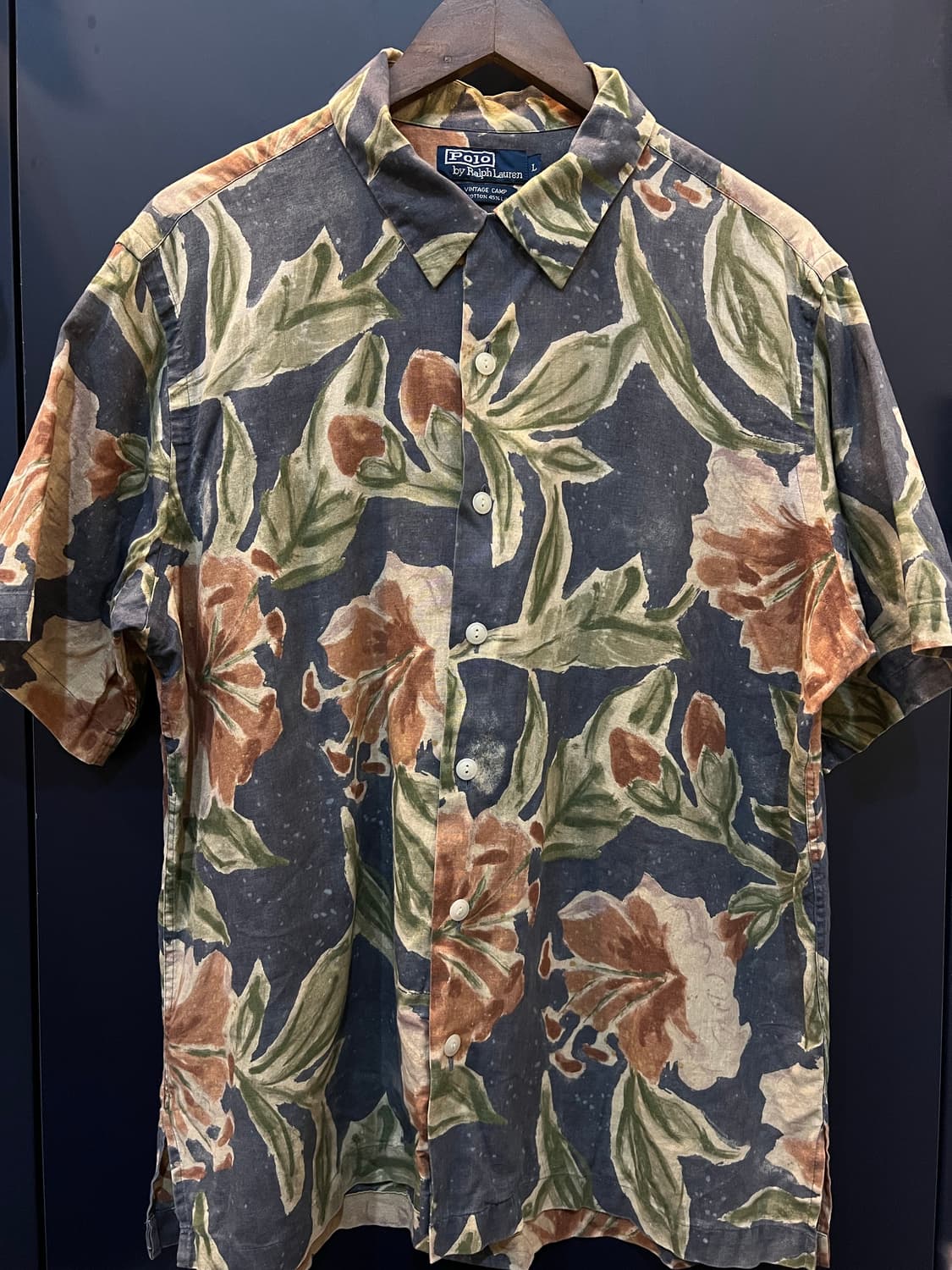 폴로 랄프로렌 빈티지 캠프 하와이안 반팔셔츠 상품이미지1