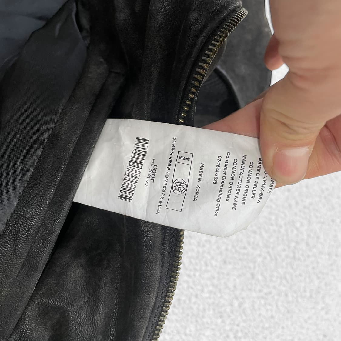 쿠어 Coor 믹스드 스웨이드 파이핑 점퍼 블랙브라운 상품이미지6