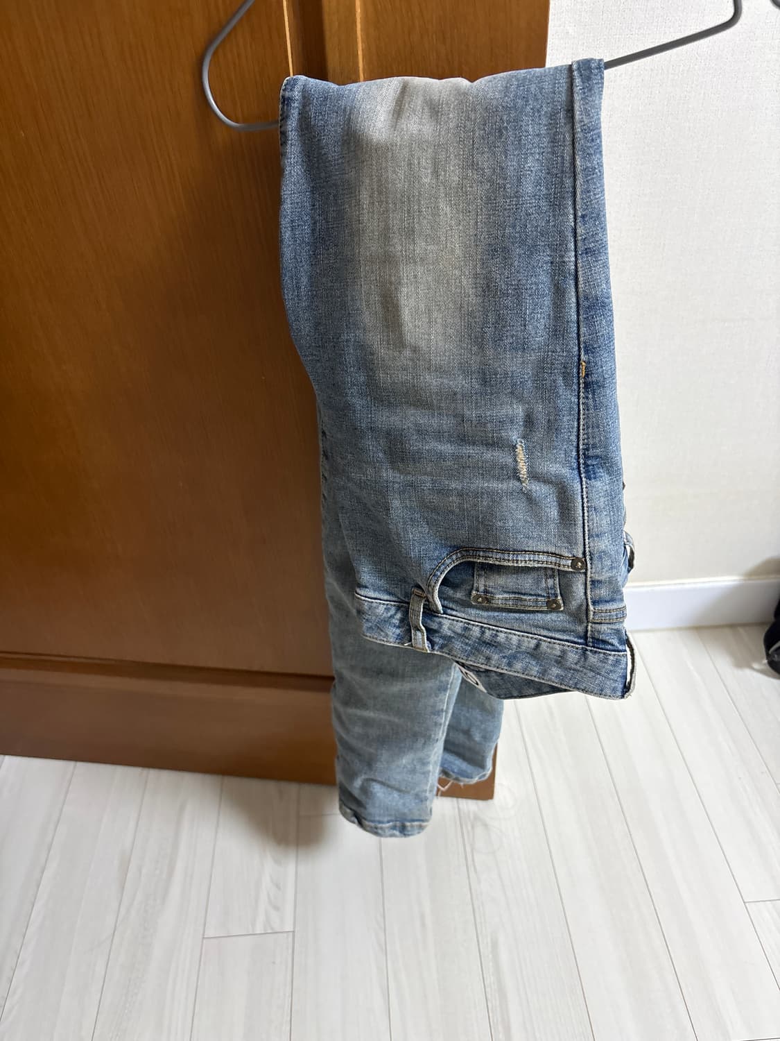 open yy zip skinny jeans, blue 상품이미지4