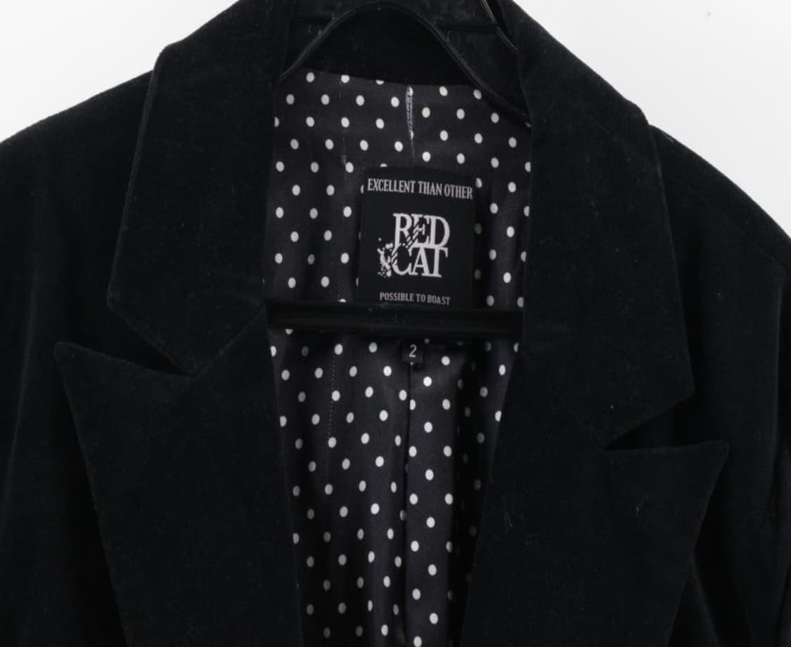 빈티지 땡땡이 벨벳 자켓 상품이미지2