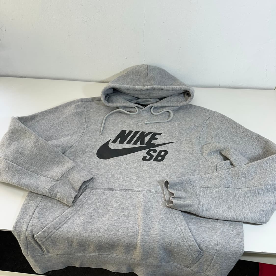 M 나이키SB 그레이 빅로고 코튼 후드티 상품이미지2