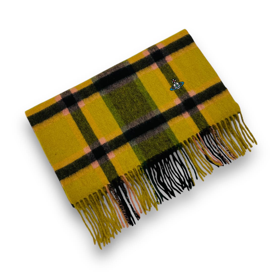 비비안 웨스트우드 ORB 스몰 로고 체크 머플러 상품이미지1