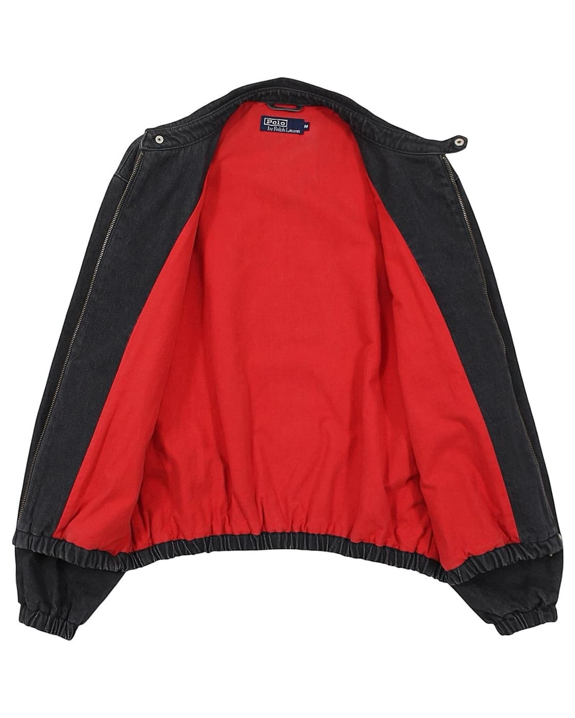 1990s 폴로랄프로렌 데님 해링턴 자켓 블랙 스윙탑 빈티지 상품이미지3