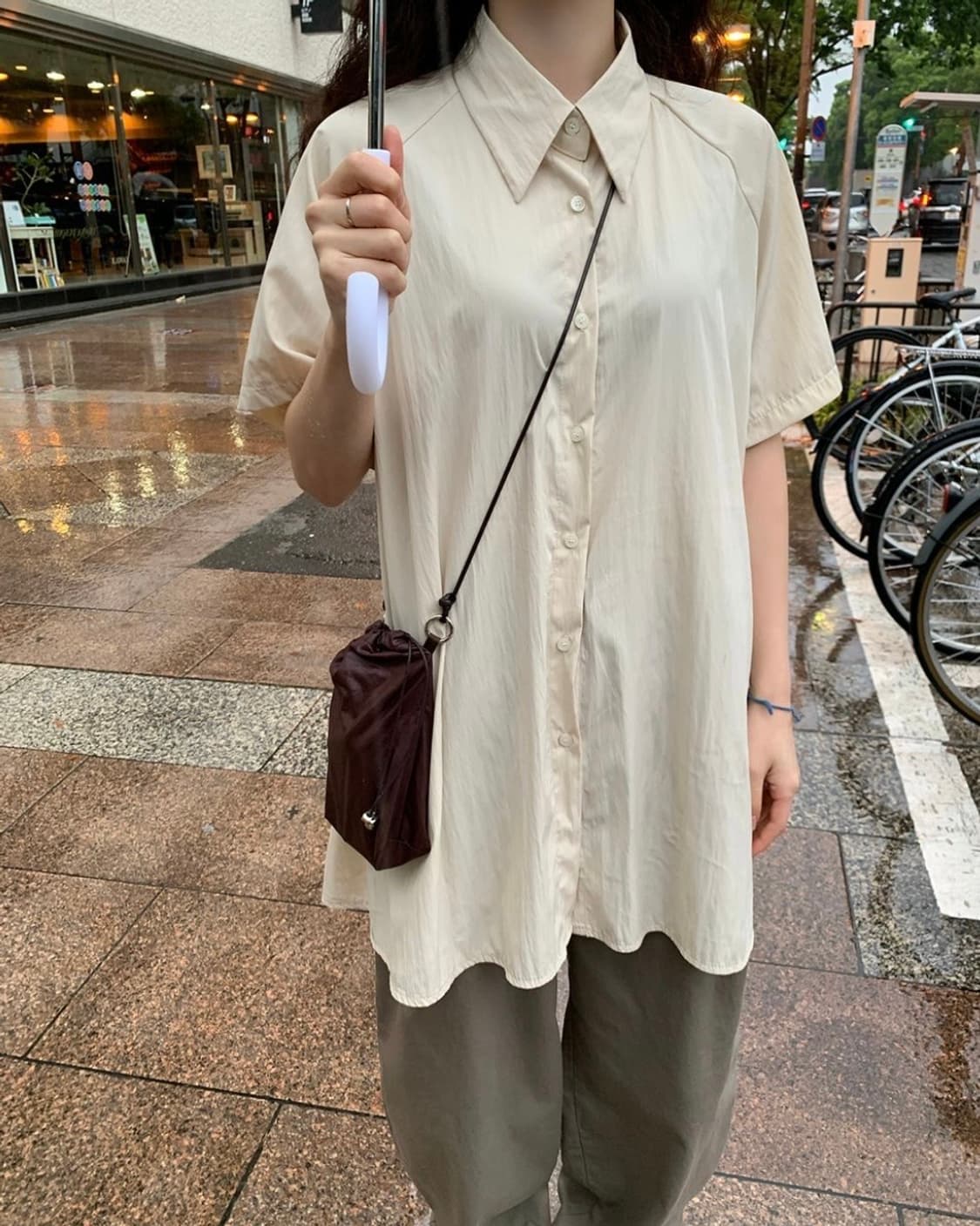 미리내로 르나이 셔츠 원피스_베이지 상품이미지4