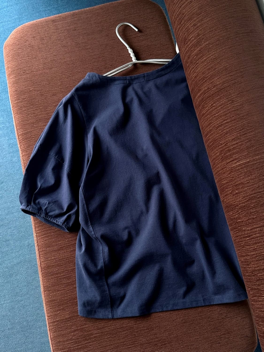 Cotton puff sleeve design pullover top 상품이미지4