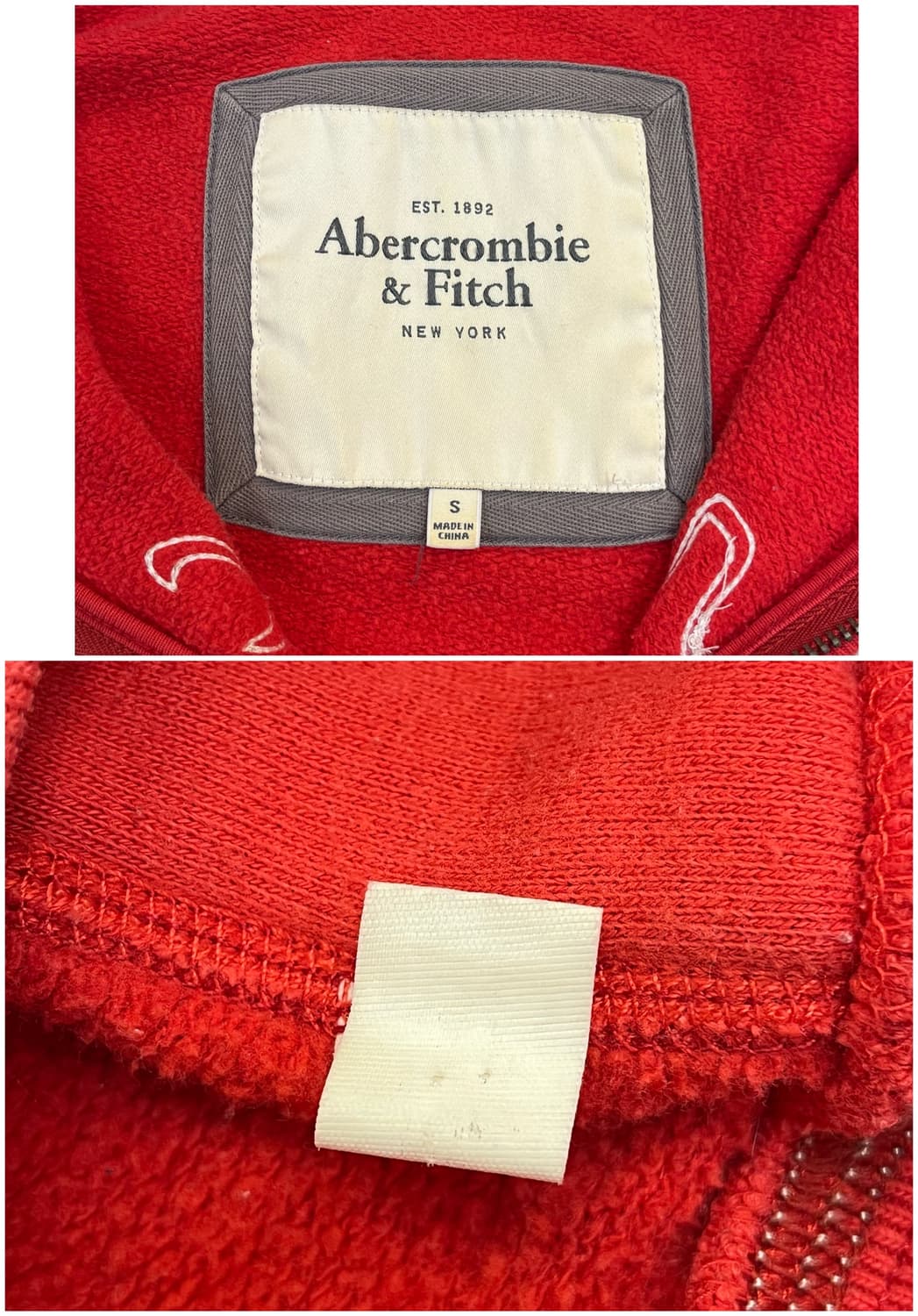 아베크롬비 투웨이 후드집업 코랄 S #csz3598 상품이미지4