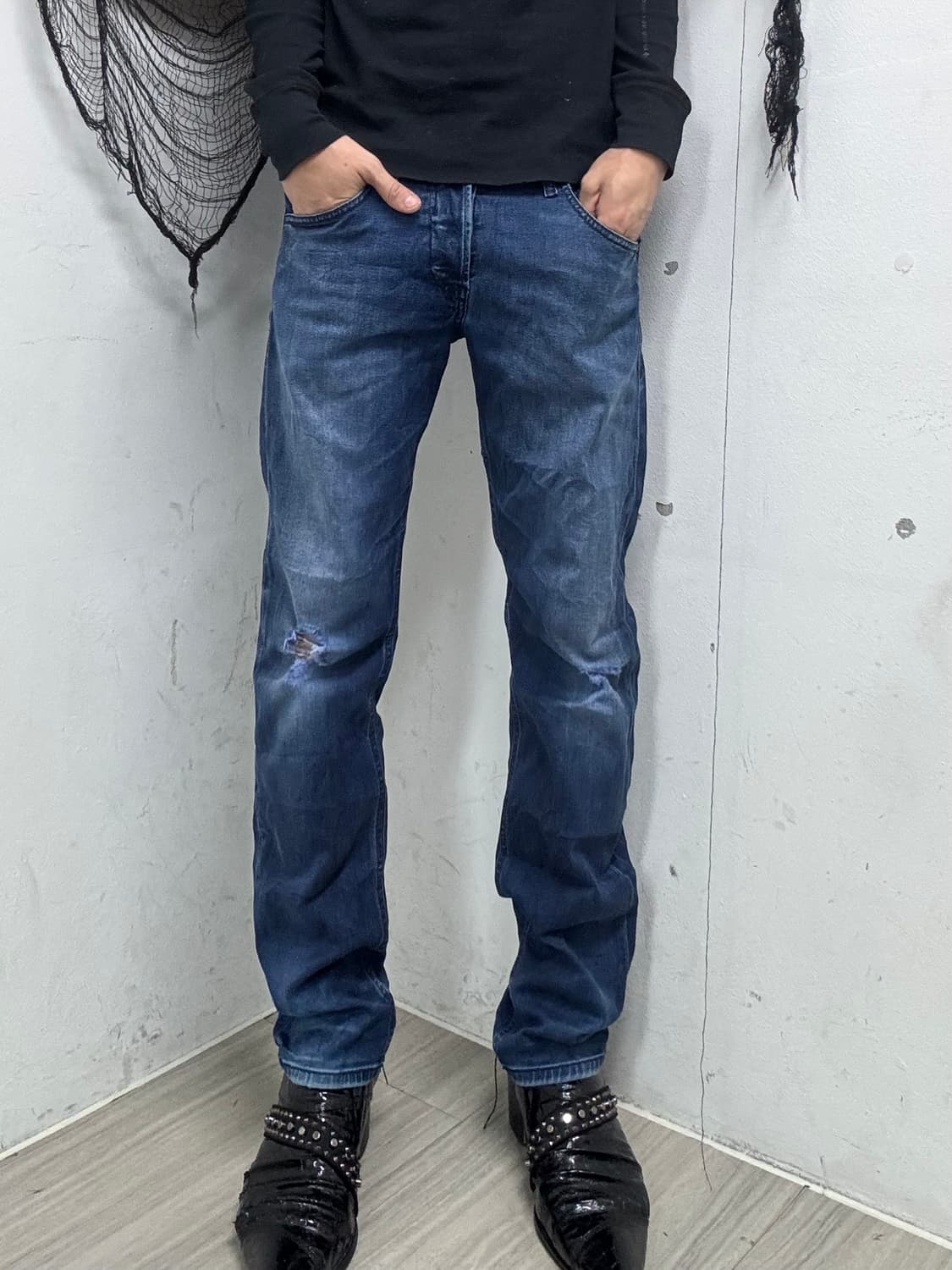 [Diesel]Blue Washed Biker Pants 상품이미지7