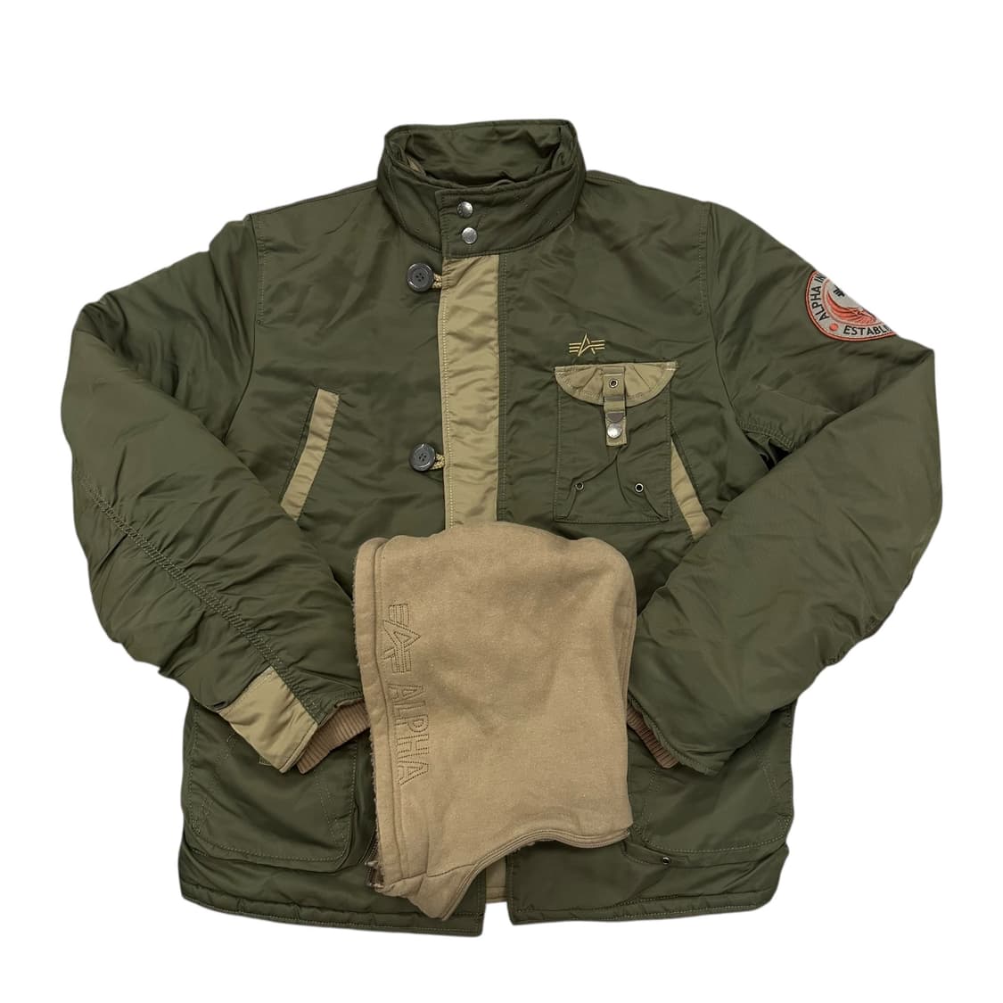 알파인더스트리 배색 후드 봄버 상품이미지3