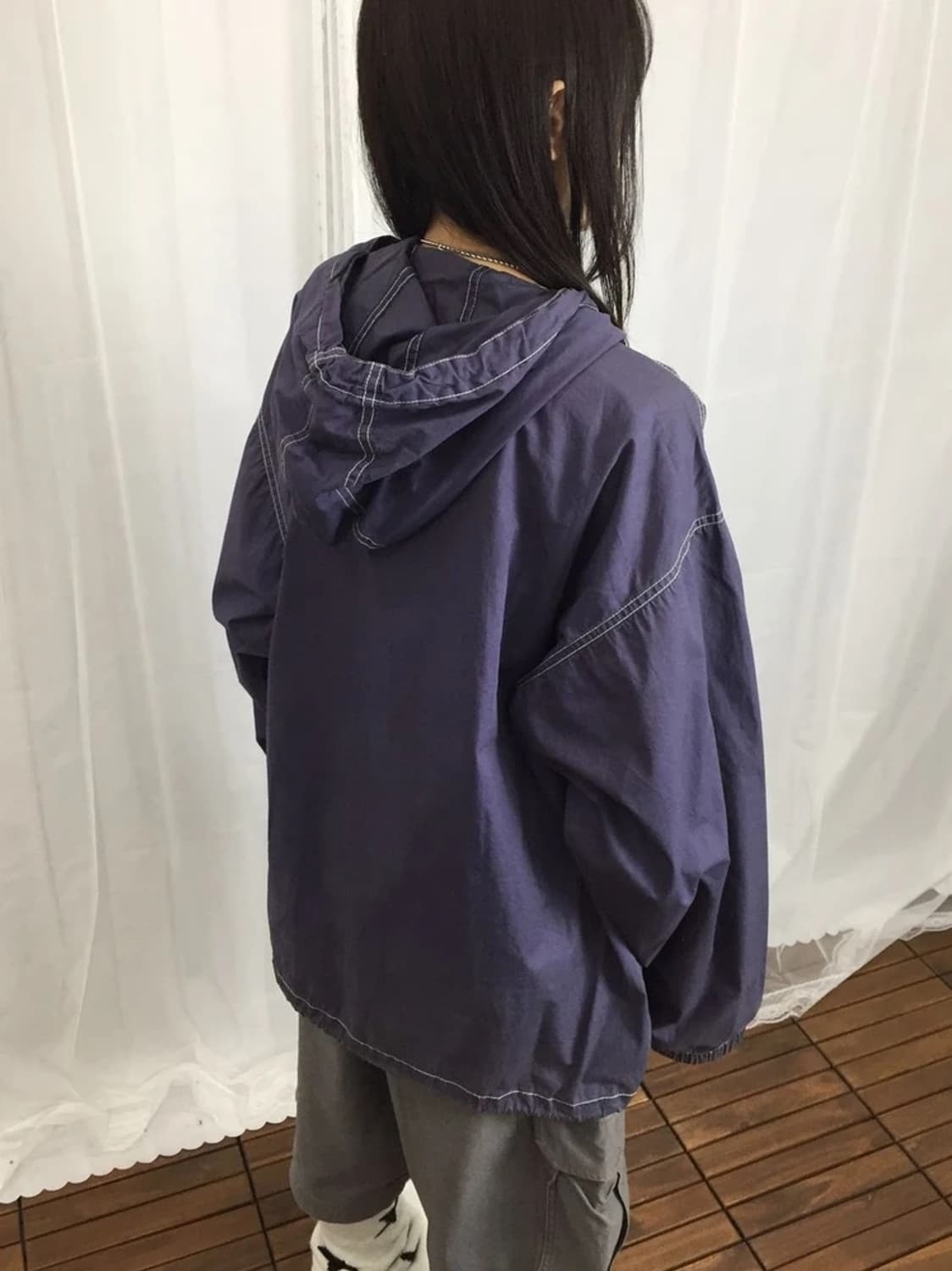 90s GAP Navy Cotton Anorak Jacket 상품이미지3