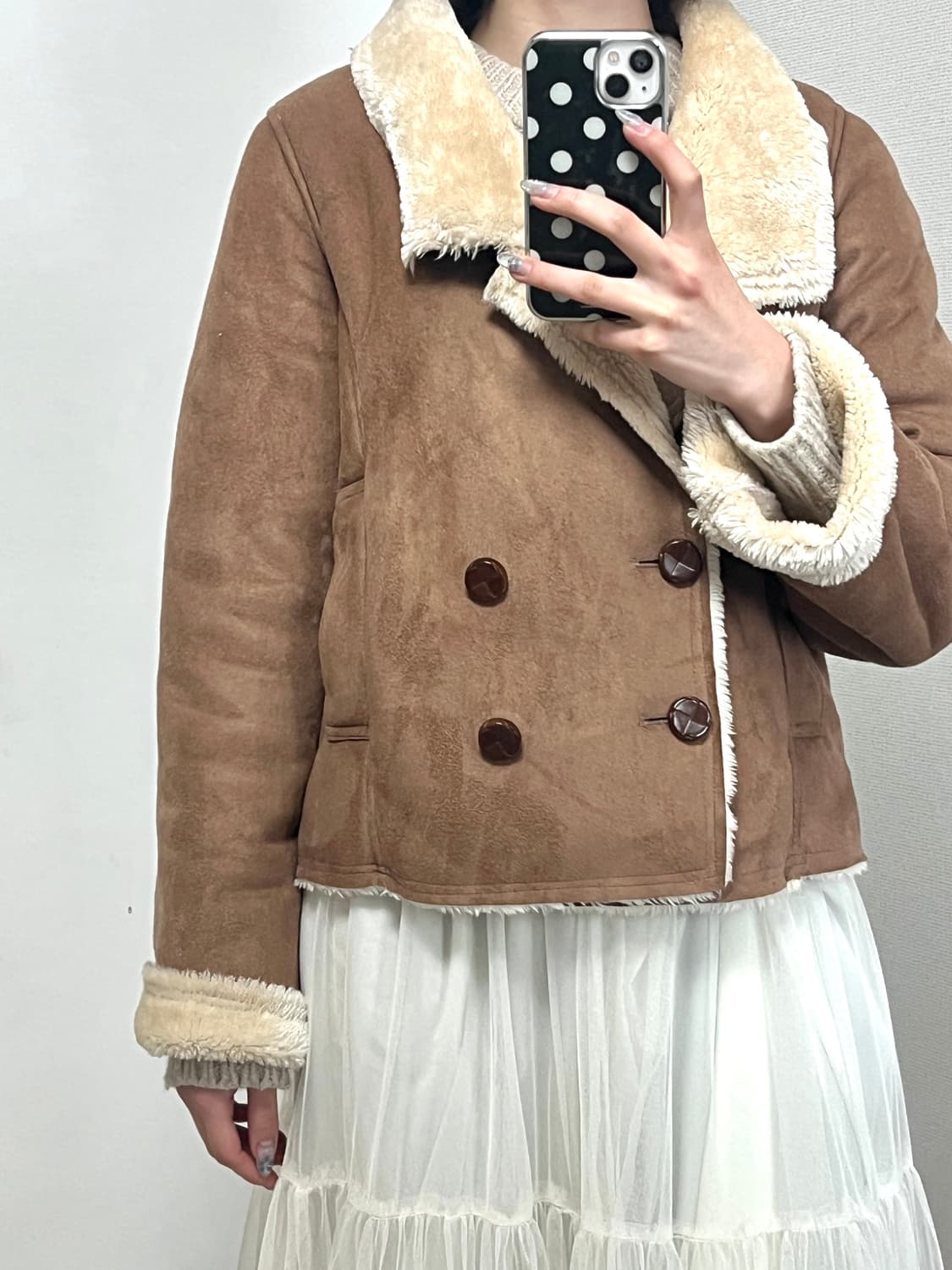 라떼맛 브라운 무스탕 상품이미지1