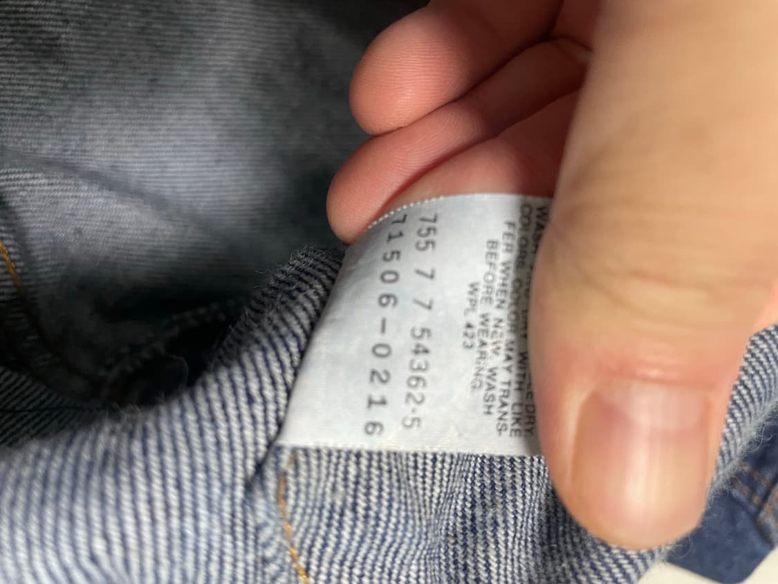 levis 80s 빈티지usa 트러커 71506-0216 44L 리바이스 상품이미지5