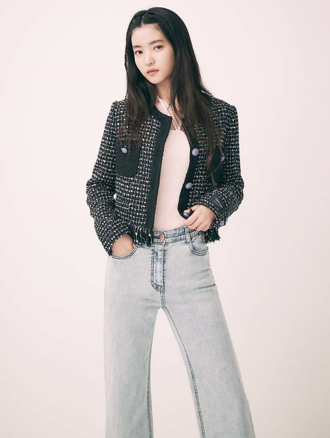 잇미샤 크롭 트위드자켓 55사이즈 상품이미지1