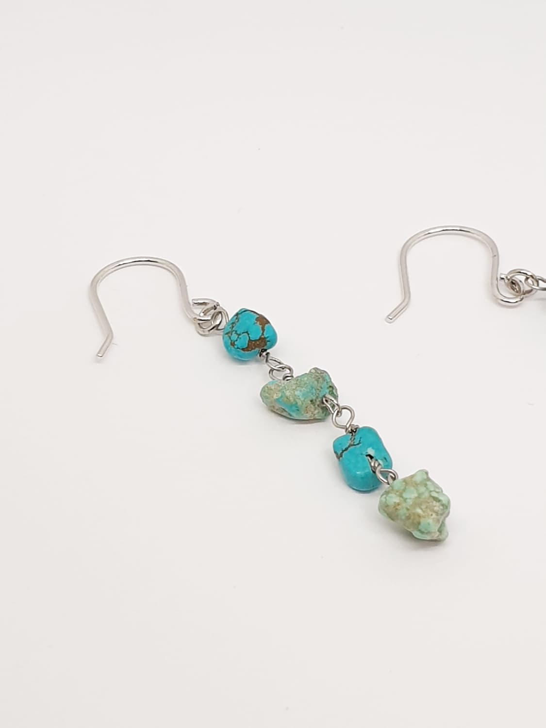 후베이 러프 터키석 귀걸이 상품이미지2