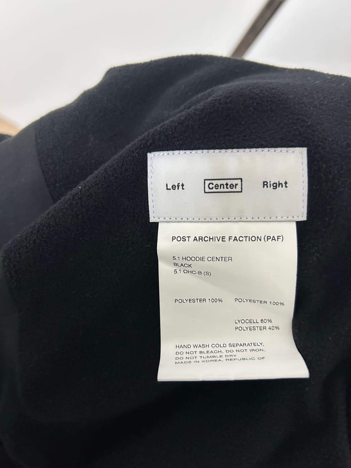 포스트아카이브팩션 5.1 후디 센터 상품이미지3