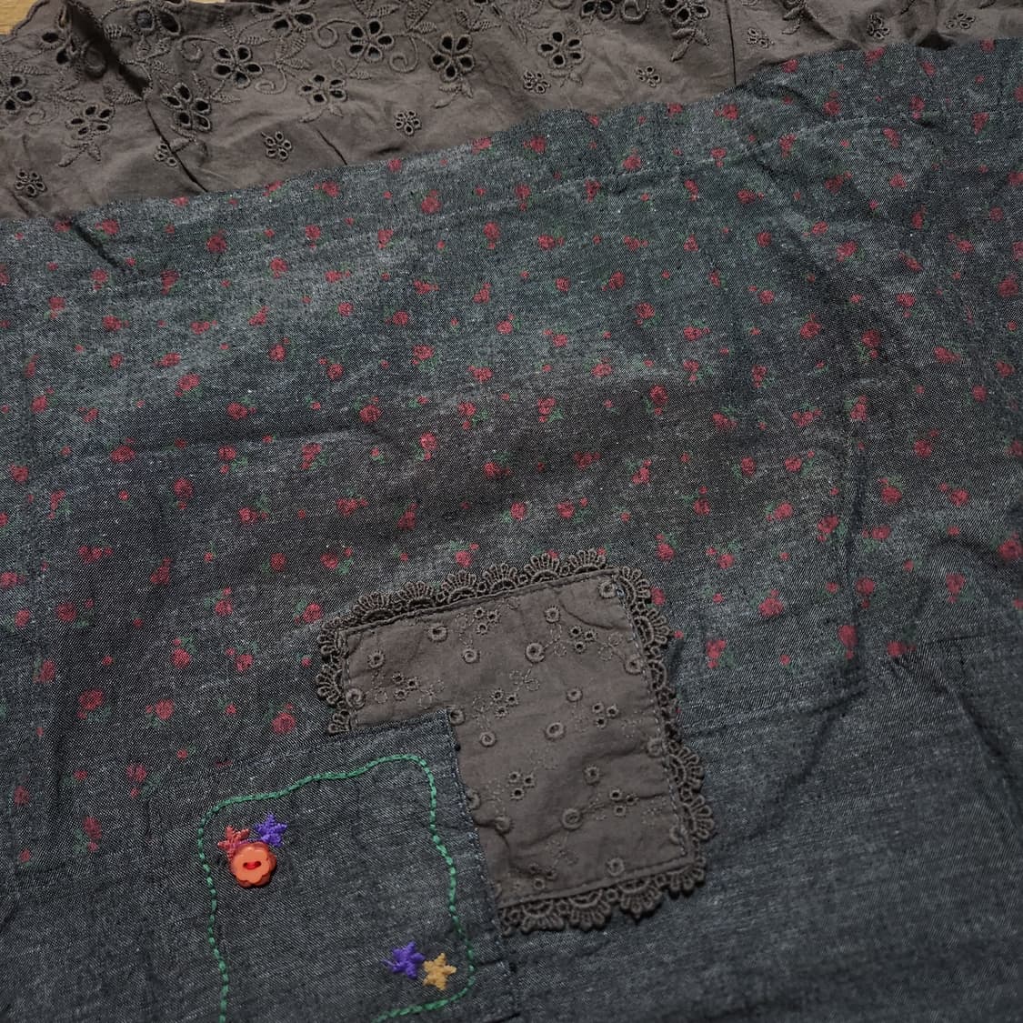 모리걸 패치 롱 스커트  상품이미지2