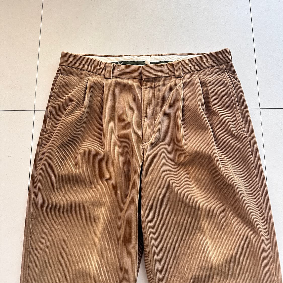 00s 엘엘빈 코듀로이 투턱 팬츠 브라운 36 상품이미지2
