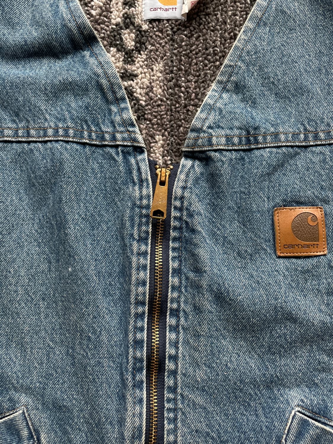 90s 칼하트 VP198 아즈텍 데님 베스트 상품이미지5