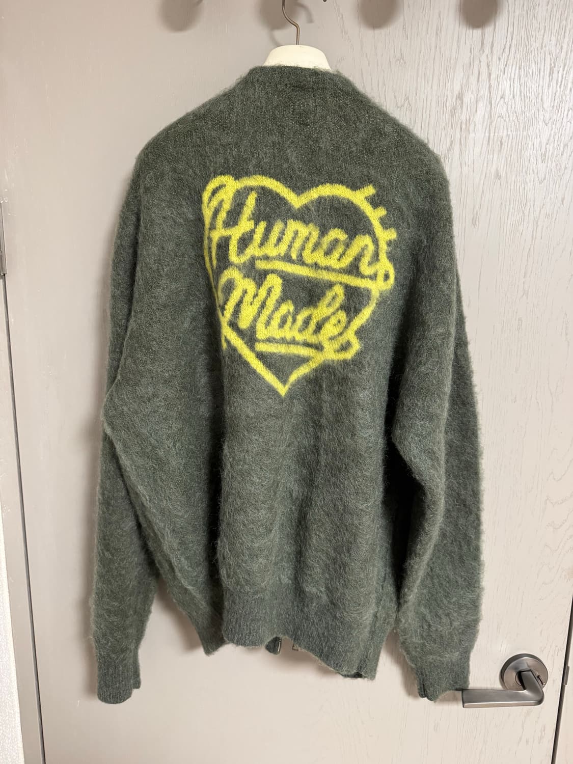 휴먼 메이드 모헤어 집업 가디건 그린 XL 상품이미지4