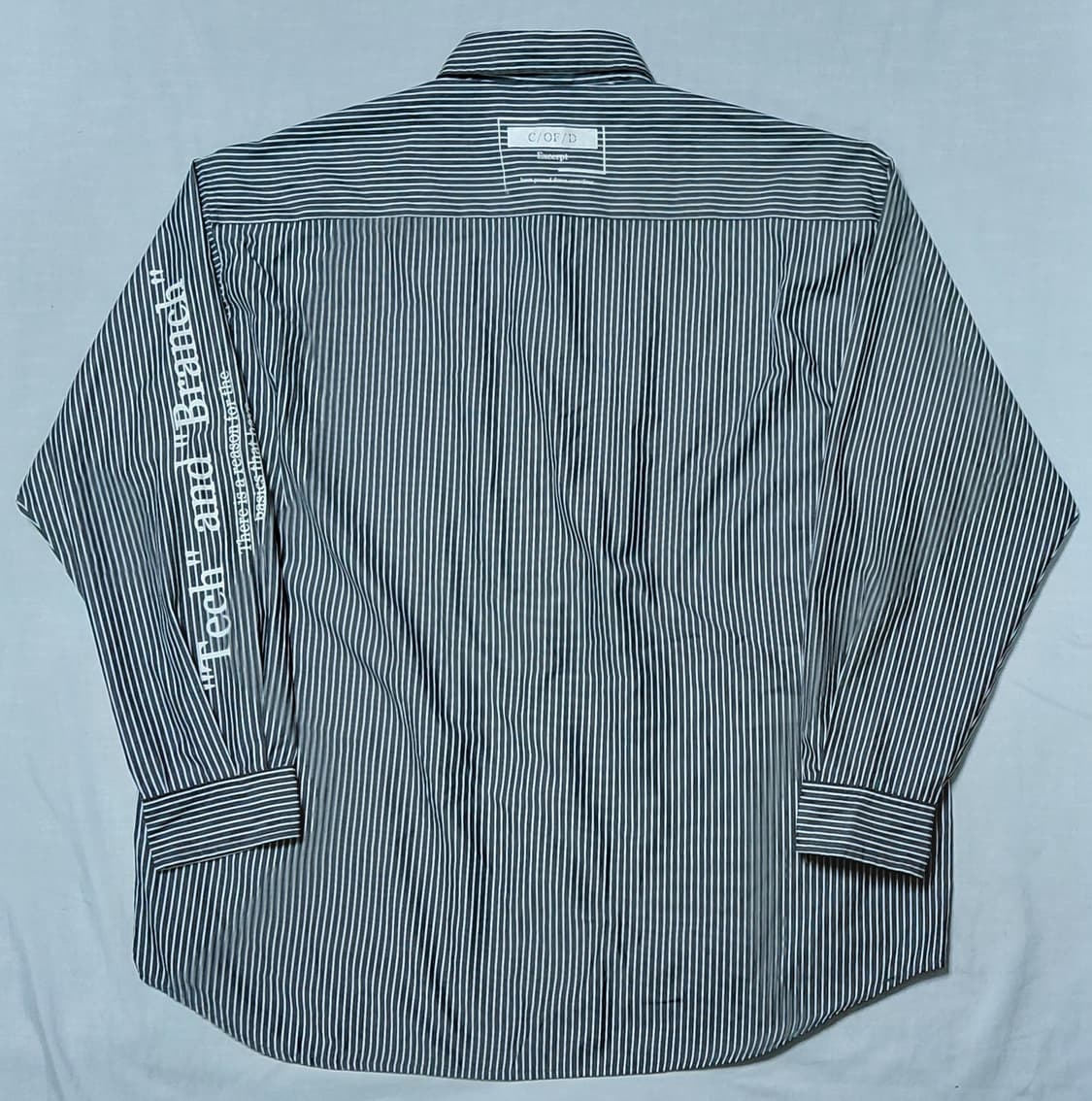 [L] 브라우니 빈티지 스트라이프 타이포그래피 오버핏 셔츠 상품이미지7