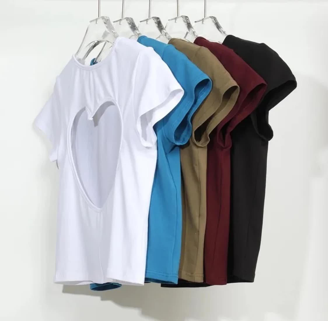 cutting heart tee 화이트 상품이미지1
