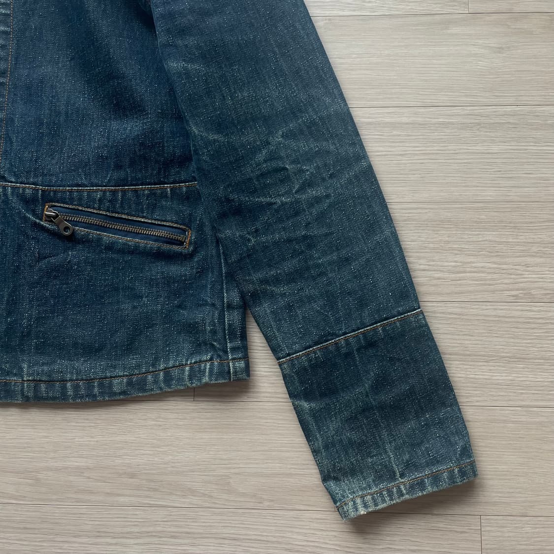 일본 빈티지 PPFM 워싱 데님 집업 자켓 청자켓 상품이미지5