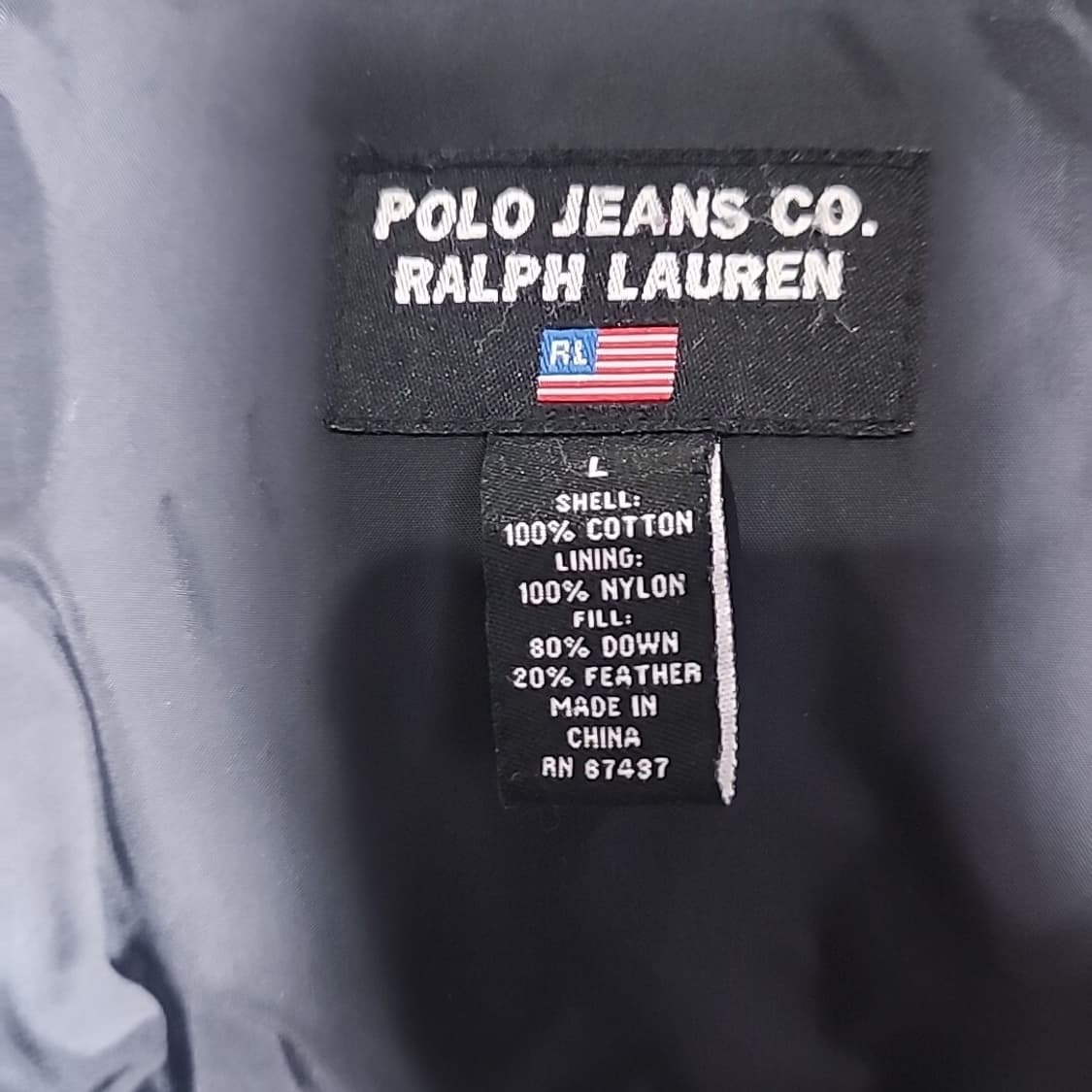 90s 폴로 진즈 컴퍼니 카키 그린 푸퍼 패딩 자켓 상품이미지3