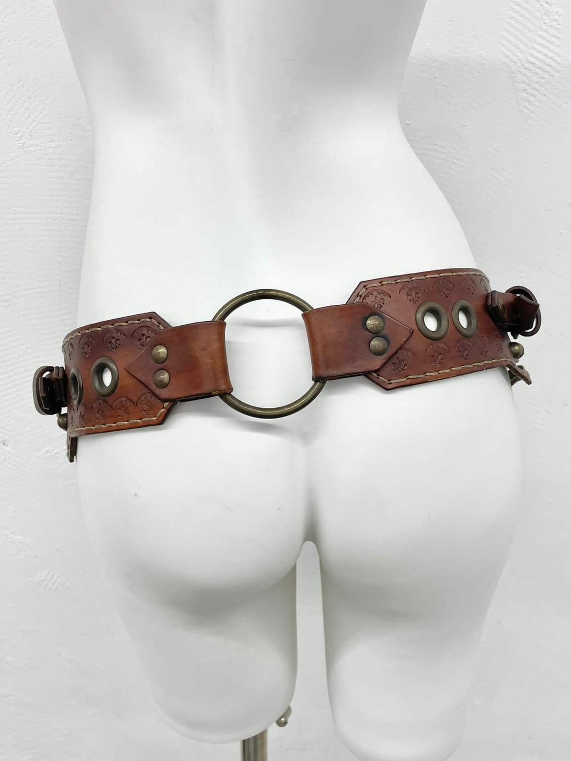 deux 리얼레더 웨스턴 스터드 버클 벨트 상품이미지5