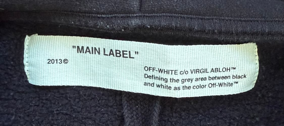 오프화이트 18FW 블랙 다이애그널 마커 애로우 후디 상품이미지6