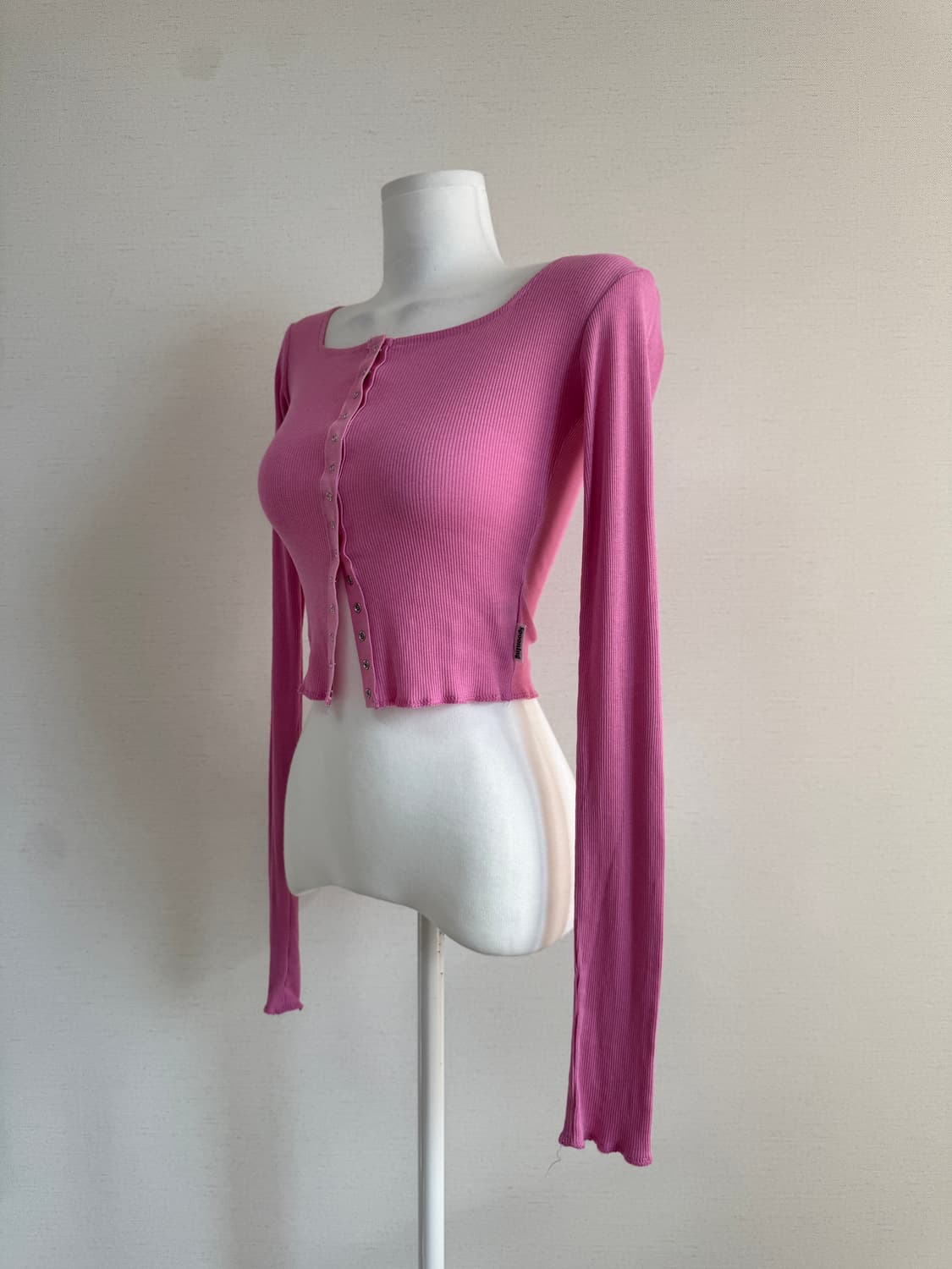 스푸닝) 크롭 버튼 가디건 상품이미지2