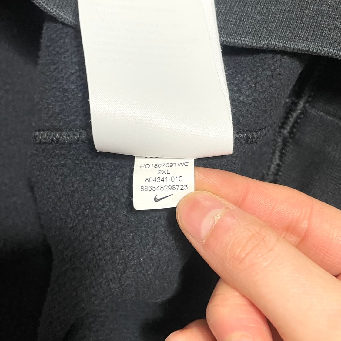나이키 스펠로고 블랙 기모 맨투맨 남성XXL 상품이미지6