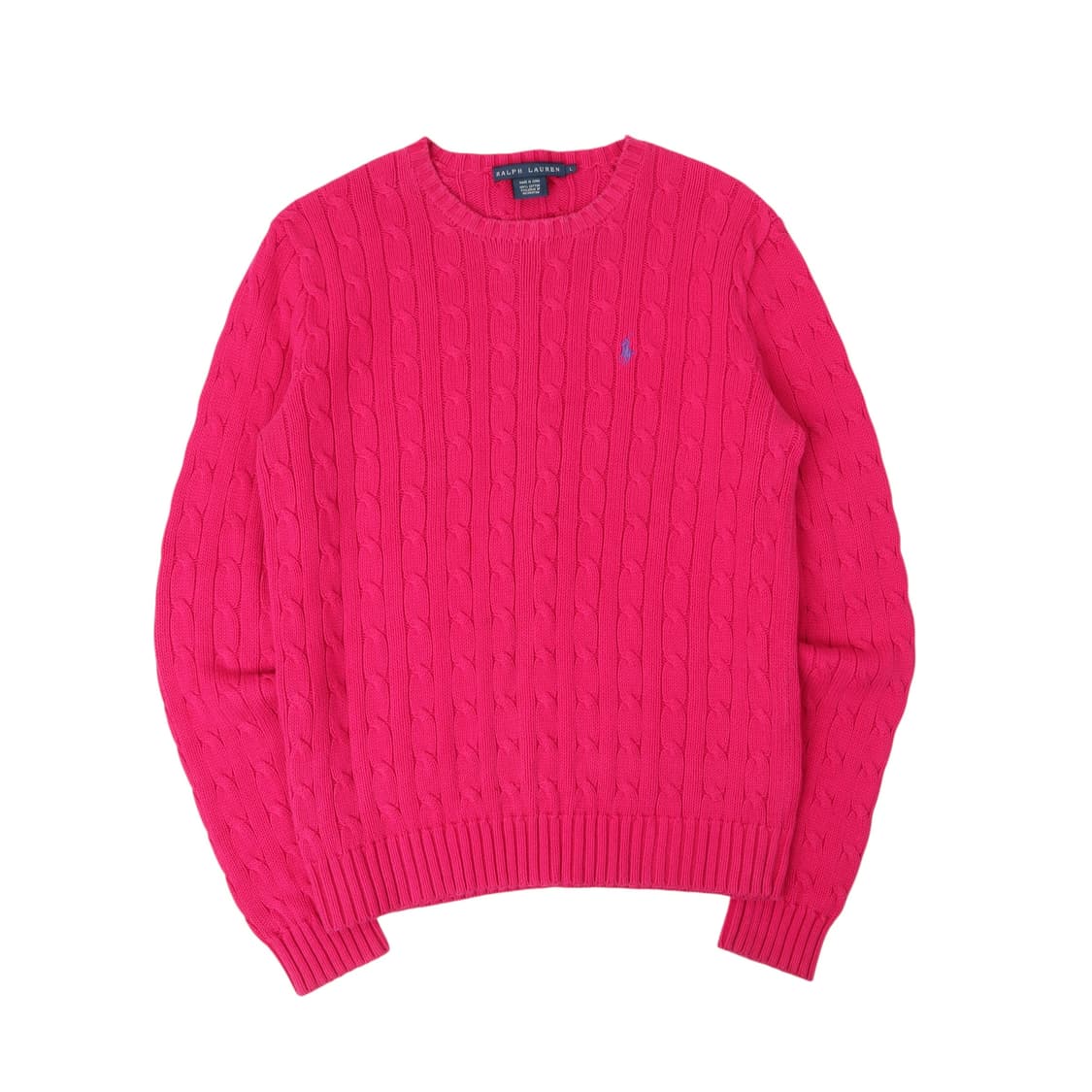 폴로 랄프로렌 핑크 케이블 니트 상품이미지1