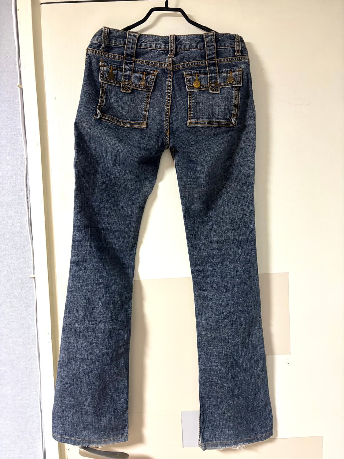 Y2K 진청 부츠컷 로우라이즈 상품이미지2